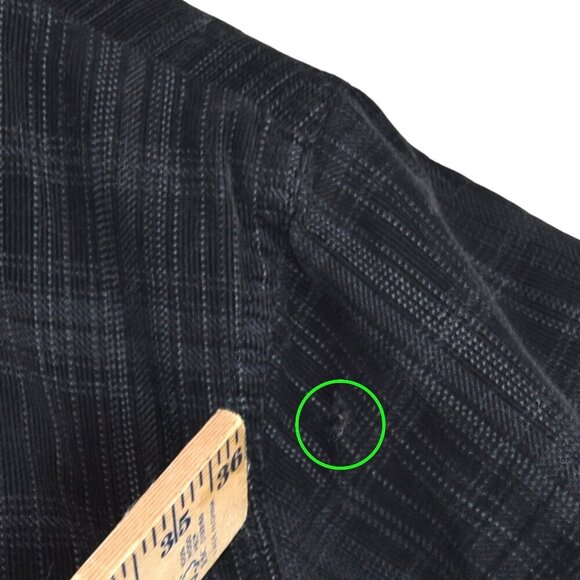 HURLEY Y2K Vintage Surf Mini Plaid Corduroy Lined Jacket XL Skate *1 flaw* - Picture 8 of 8